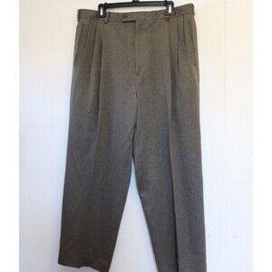 Vintage Slates Pants Mens 36x31 Basics Dark Gray Dress Pleated‎ Slacks Work